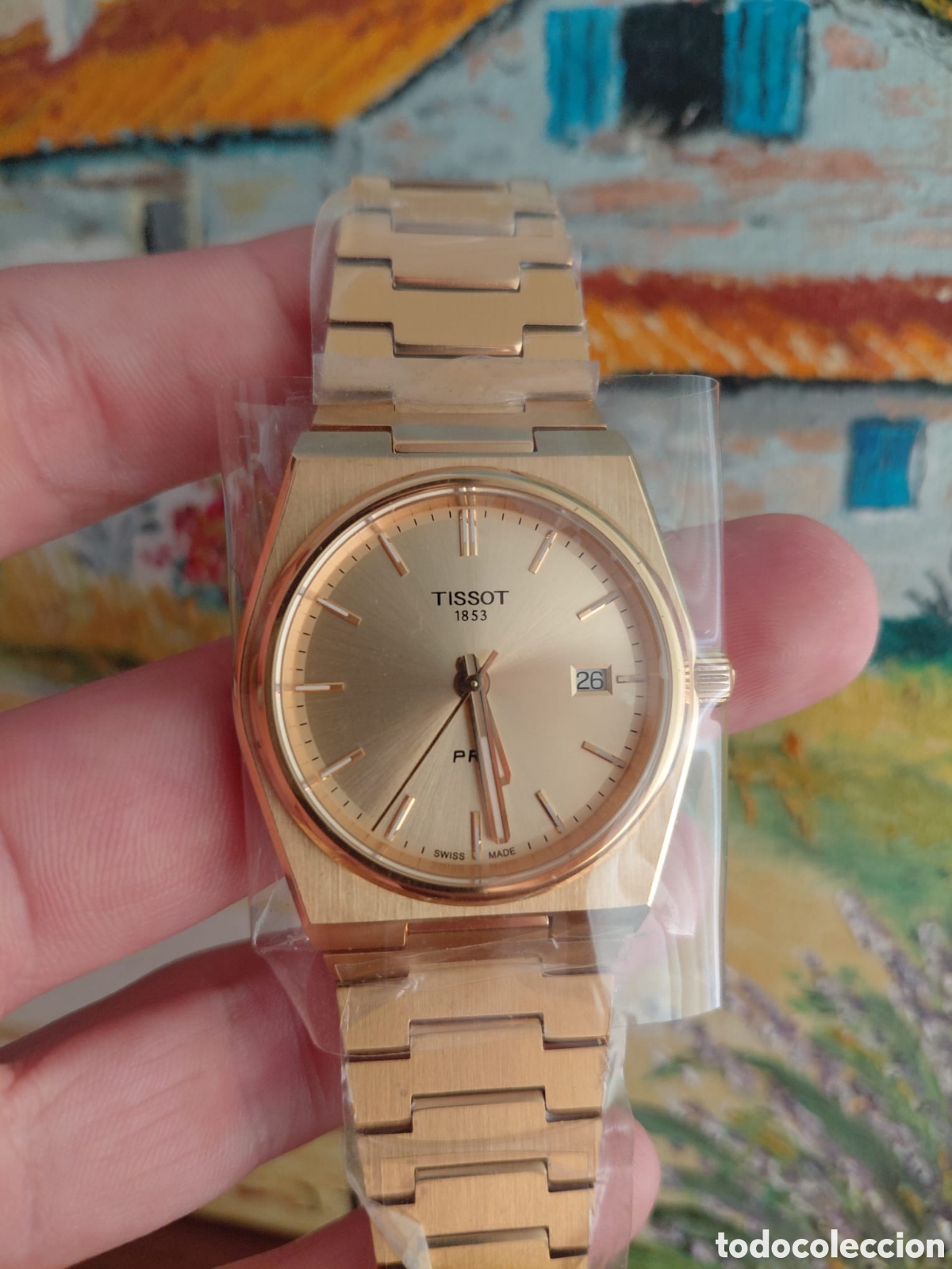 Relojes: Reloj Tissot PRX de cuarzo con esfera en dorado