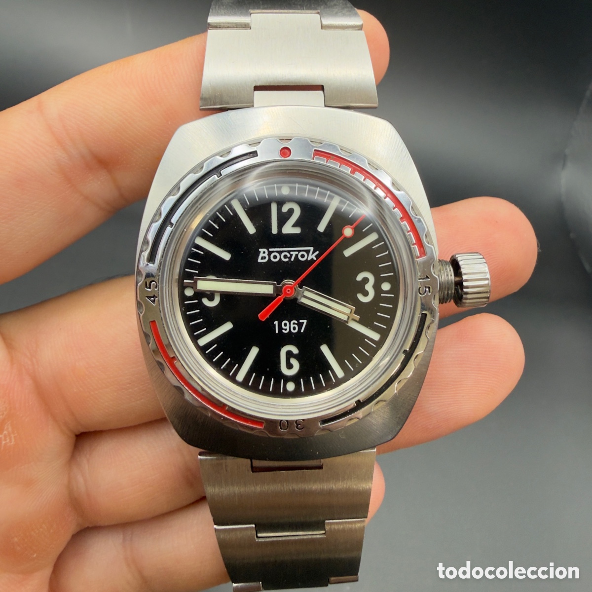 Uhren: Reloj Vostok Amphibia 1967 Reissue Edici&oacute;n Limitada (35/99) &ndash; Caja Tonneau 090