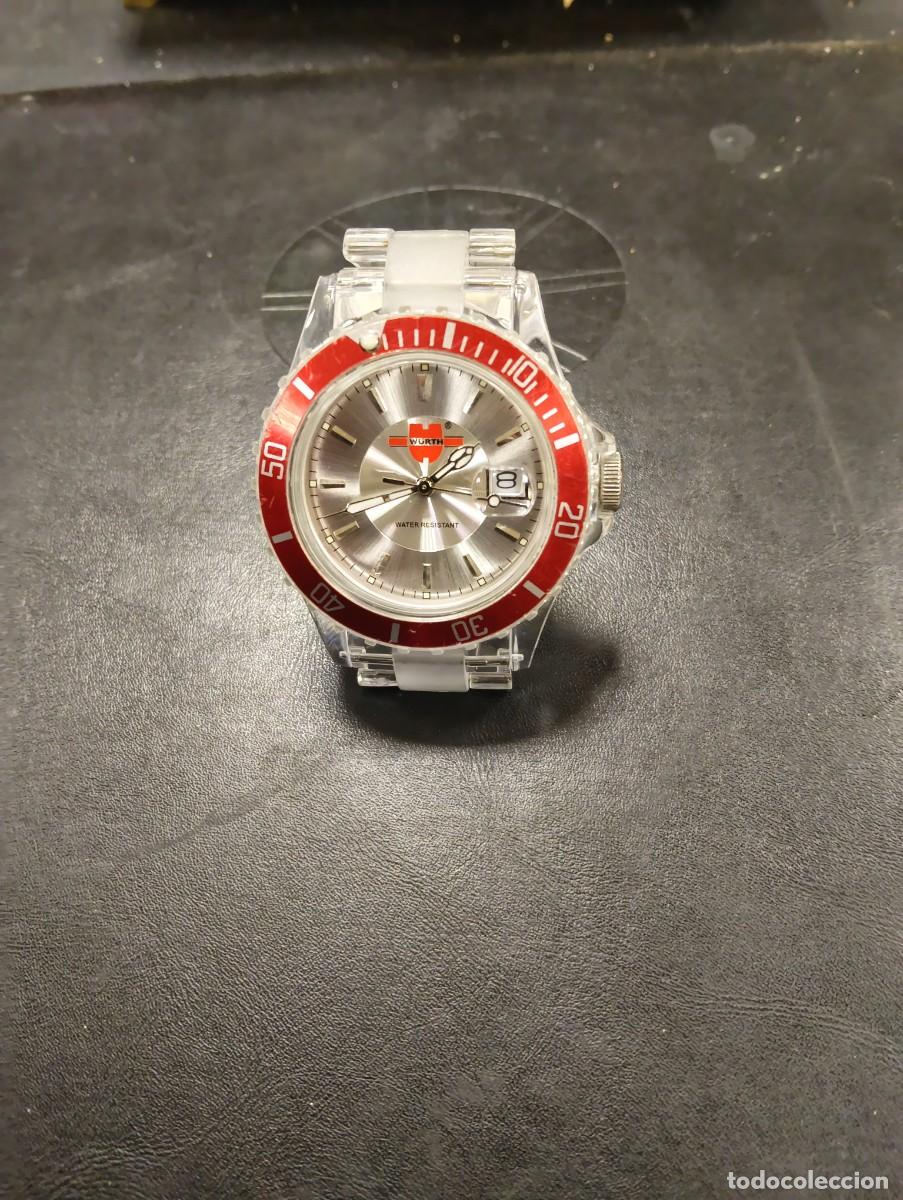 Relojes: BONITO RELOJ DE PULSERA ELECTROMECANICO FASHION METACRILATO - PUBLICIDAD WURTH - FUNCIONA