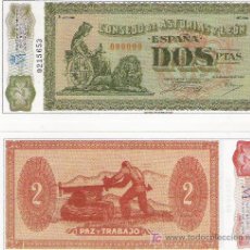 Riproduzioni banconote e monete: 2 PESETAS - CONSEJO DE ASTURIAS Y LEON - FACSIMIL IMPRESO POR LA REAL CASA DE LA MONEDA Y TIMBRE -. Lote 216471635