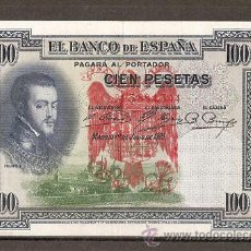 Reproducciones billetes y monedas: 100 PESETAS 1925 RESELLO TAPON ROJO AGUILA IMPERIAL