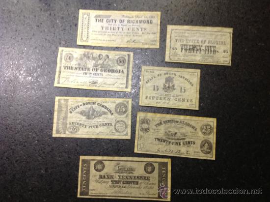 Replikate von Banknoten und M&uuml;nzen: REPLICA CHEQUES DE LOS ESTADOS CONFEDERADOS DE AMERICA