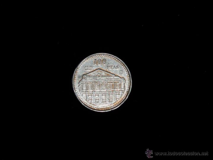 Reproducciones billetes y monedas: Moneda Falsa de 100 Ptas. - Foto 3