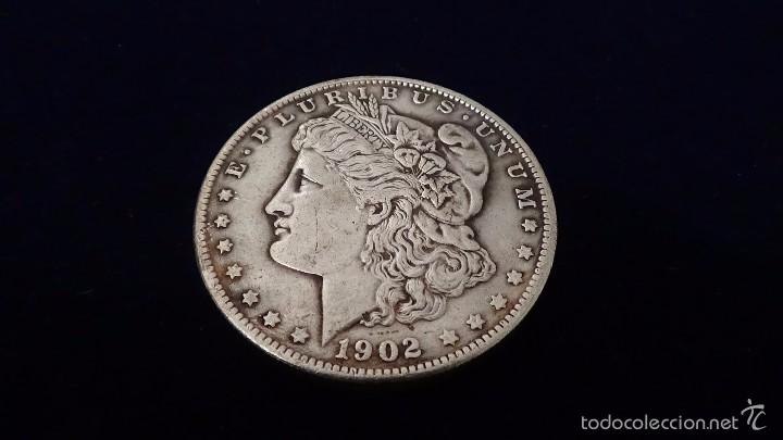 Replikate von Banknoten und M&uuml;nzen: Moneda de 1 d&oacute;lar Morgan a&ntilde;o 1902 P