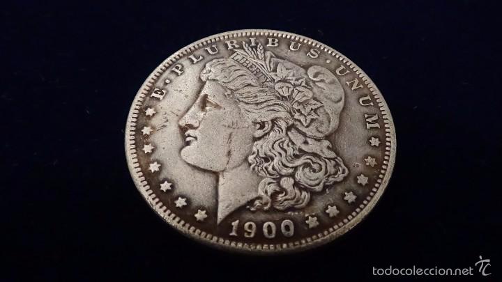 Replikate von Banknoten und M&uuml;nzen: 1 d&oacute;lar Morgan a&ntilde;o 1900 S