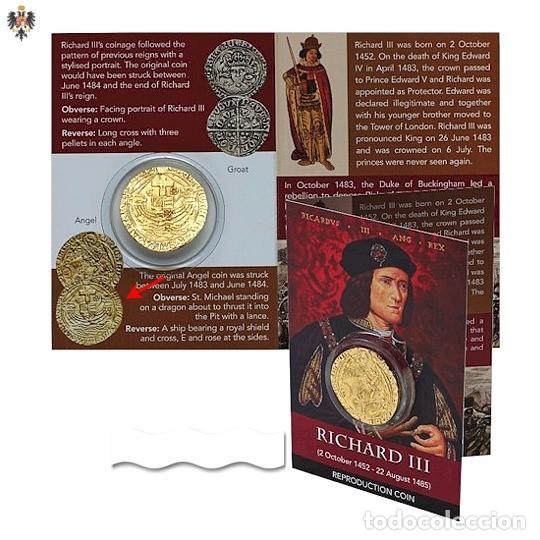 Reproducciones billetes y monedas: MONEDA RICARDO III ORO 1483 . 2 CMS - Foto 1