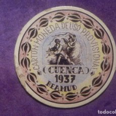 Reproducciones billetes y monedas: CARTÓN MONEDA DE USO PROVISIONAL - CUENCA - BEAMUD - 1937 - 10 CTS REPUBLICA ESPAÑOLA 