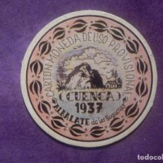 Reproducciones billetes y monedas: CARTÓN MONEDA DE USO PROVISIONAL - ALBALATE DE LAS NOGUERAS - CUENCA - 1937 - 5 CTS. - REPUBLICA 