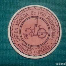 Reproducciones billetes y monedas: CARTÓN MONEDA DE USO PROVISIONAL - ALHAURIN EL GRANDE - MÁLAGA - 1937 - 5 CTS. - REPÚBLICA ESPAÑOLA