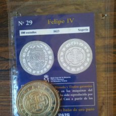 Reproduções notas e moedas: Nº 29,FELIPE IV-100 ESCUDOS-1623-SEGOVIA. Lote 215478010