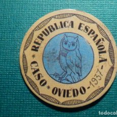 Reproducciones billetes y monedas: CARTÓN MONEDA DE USO PROVISIONAL - CASO - OVIEDO - 15 CÉNTIMOS