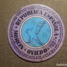 Reproducciones billetes y monedas: CARTÓN MONEDA DE USO PROVISIONAL - OVIEDO - MORCIN - 1937 - 30 CTS. - REPÚBLICA ESPAÑOLA