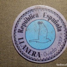 Reproducciones billetes y monedas: CARTÓN MONEDA DE USO PROVISIONAL - OVIEDO - LLANERA - 1937 - 10 CTS. - REPÚBLICA ESPAÑOLA