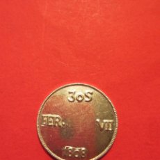 Reproducciones billetes y monedas: MONEDA 30 SOUS FERNANDO VII .1808. REPRODUCCIÓN PLATA 925.MALLORCA. Lote 108900694