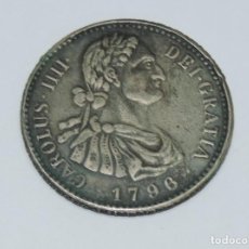 Reproducciones billetes y monedas: CARLOS IIII. 8 REALES. 1796. CAROLUS IIII. NG.8R.M. NO ES DE PLATA. PESA 23 GR.. Lote 155911458