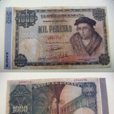 Reproducciones billetes y monedas: BILLETE REPRODUCCION FASCIMIL 1000 PESETAS 1946. Lote 303997438