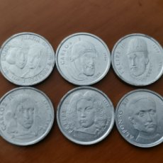Reproducciones billetes y monedas: LOTE 6X MONEDAS ALUMINIO REYES ESPAÑA ESCUDO DE ARMAS AÑOS 70' DIFICILES