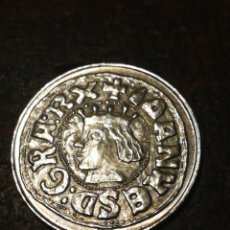 Reproduções notas e moedas: MONEDA CATALANA DINER ROCABERTÍ (JOAN II) EN PLATA, 22MM.. Lote 198967402