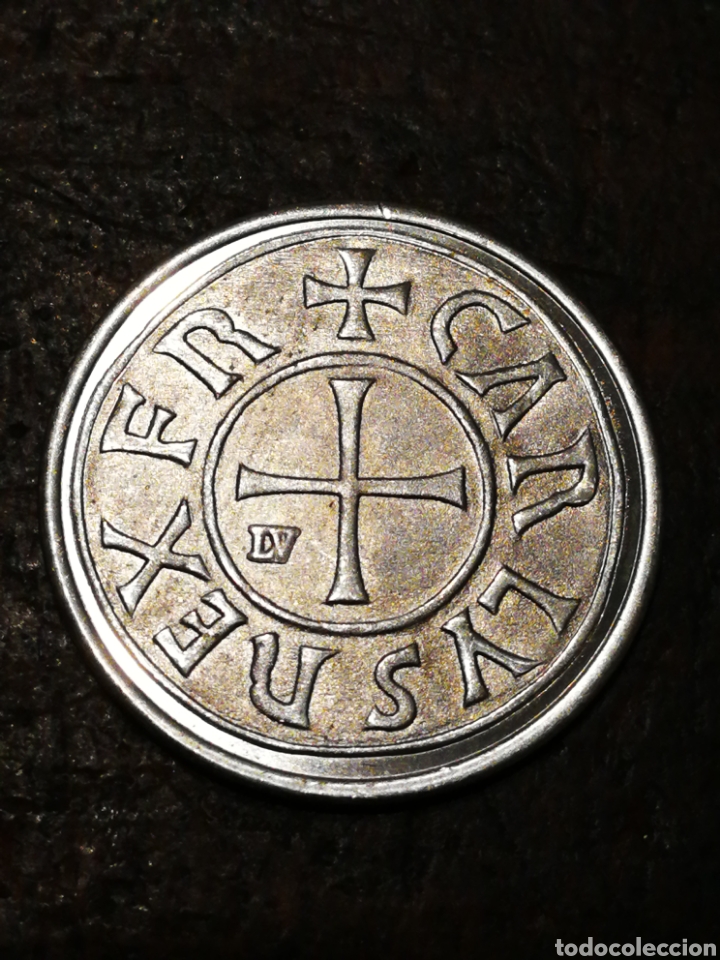 Reprodu&ccedil;&otilde;es notas e moedas: MONEDA DINER (CONDADO DE GIRONA) EN PLATA, 22MM.