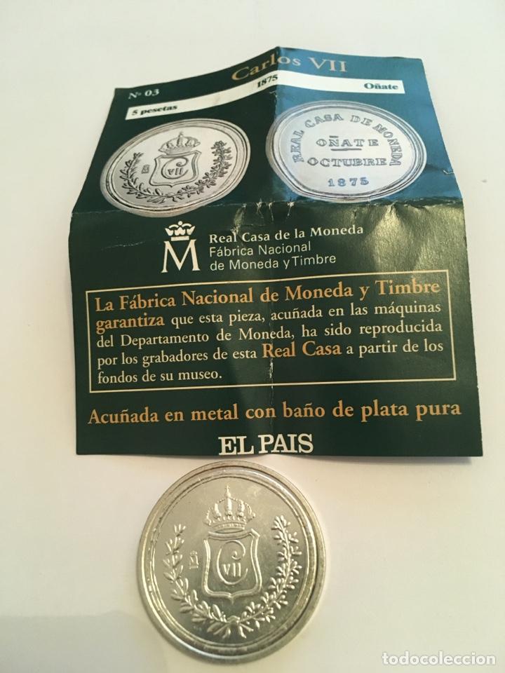 Reproducciones billetes y monedas: MONEDA CARLOS Vll - Foto 1
