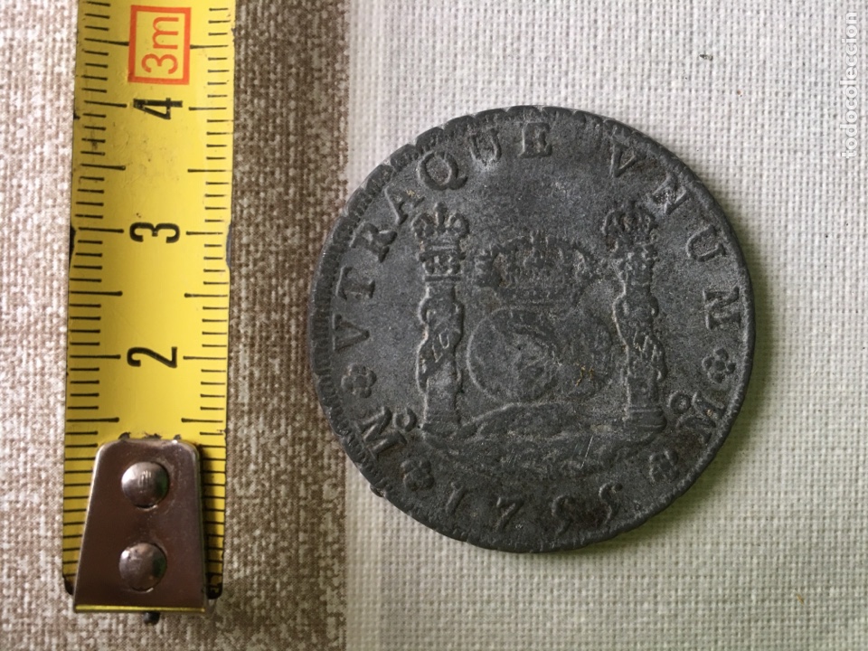 Reprodu&ccedil;&otilde;es notas e moedas: Moneda 8 Reales de 1755 Coleccion Ortiz - Serie I Fernando IV