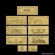 Riproduzioni banconote e monete: ESPECTACULAR COLECCIÓN 7 BILLETES DE DOLAR. APROVECHA LA SUBASTA! S2 BI
