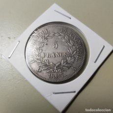 Reproducciones billetes y monedas: MONEDA 5 FRANCOS. 1807. NAPOLEÓN . REPRODUCCIÓN