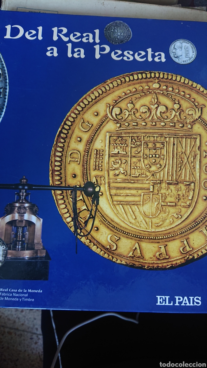 Reprodu&ccedil;&otilde;es notas e moedas: COLECCION DE MONEDAS DEL REAL A LA PESETA EMITIDA POR EL PAIS ALBUM LIBRO ACUNADO POR LA FNMT