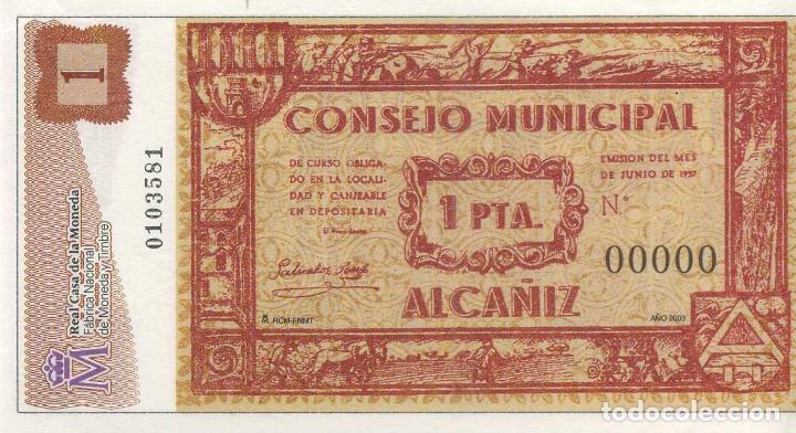 Reprodu&ccedil;&otilde;es notas e moedas: REPRODUCCI&Oacute;N BILLETE 50 C&Eacute;NTIMOS (1937). ALCAUDETE BILL-742 ,2
