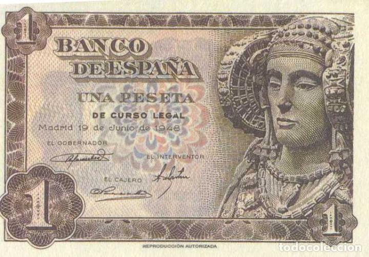 Reproducciones billetes y monedas: REPRODUCCI&Oacute;N BILLETE 1 PESETA (1948). BILL-826