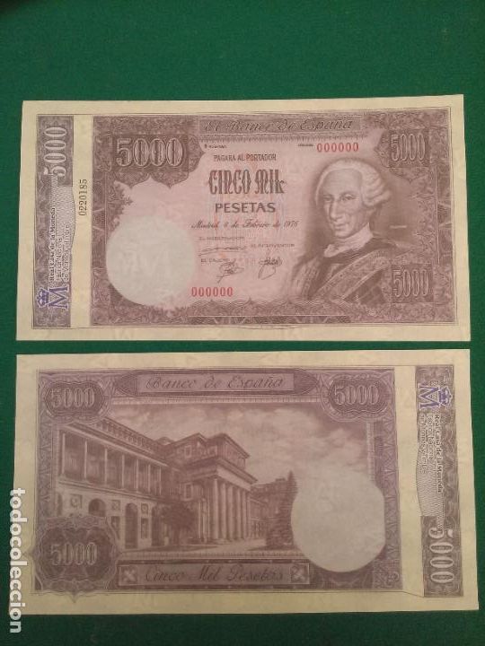 Riproduzioni banconote e monete: 5000 PESETAS - 06/02/1976 - FACSIMIL IMPRESO POR LA REAL CASA DE LA MONEDA Y TIMBRE