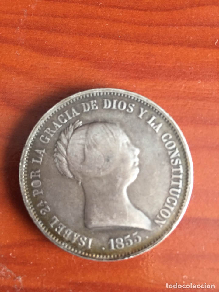 Reproducciones billetes y monedas: Moneda 20 reales 1855 - Foto 1