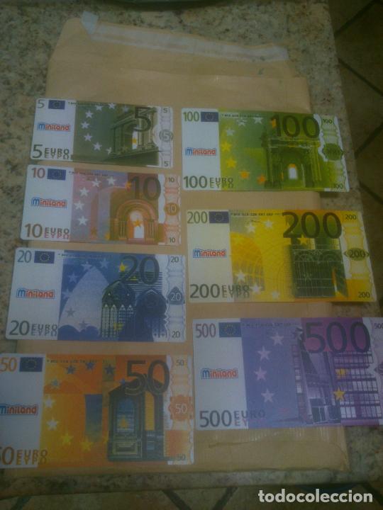 Reprodu&ccedil;&otilde;es notas e moedas: COLECCI&Oacute;N BILLETES FACS&Iacute;MIL. EUROS. MINILAND.MATERIAL DIDACTICO.FALTA EL DE 500.