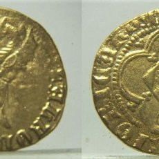 Reproduções notas e moedas: REPRODUCCION DE UN TIMBRE DE ORO DE ALFONSO III 1416-1458. Lote 244866405