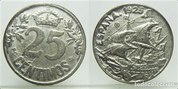 Reproducciones billetes y monedas: REPRODUCCION MONEDA DE 25 CENTIMOS 1925