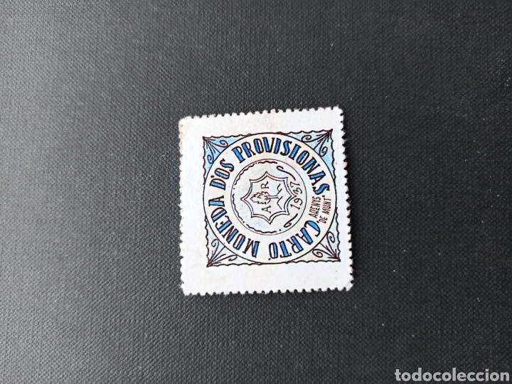Reproducciones billetes y monedas: CARTON MONEDA RECTANGULAR - ARENYS DE MUNT - Foto 1