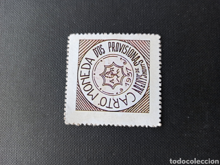 Reproducciones billetes y monedas: CARTON MONEDA RECTANGULAR - ARENYS DE MUNT - Foto 1