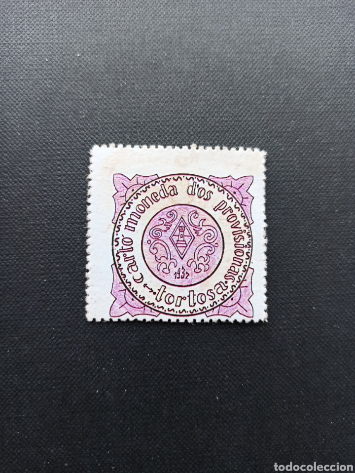 Reproducciones billetes y monedas: CARTON MONEDA RECTANGULAR - TORTOSA - Foto 1