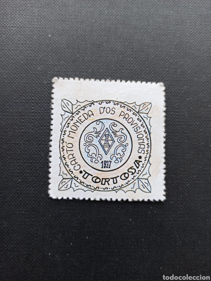 Reproducciones billetes y monedas: CARTON MONEDA RECTANGULAR - TORTOSA - Foto 1