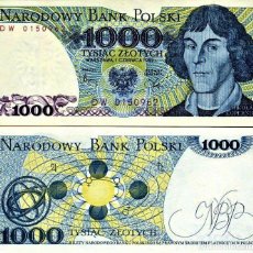 Reproduções notas e moedas: POLONIA / POLAND 1000 ZLOTYCH PICK 146 UNC. Lote 338274013