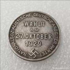 Reproducciones billetes y monedas: REPRO MONEDA MEDALLA NAZI REICH HITLER FÜHRER AUS DER NOT NSDAP 1929 DEUTSCHLAND ALEMANIA
