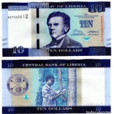 Reproducciones billetes y monedas: LIBERIA 10 DOLLARS 2016 P 32 NEW-UNC. Lote 358184705