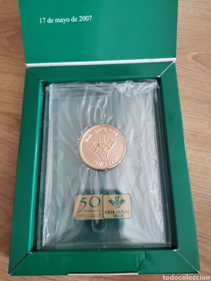 Reproductions billets et monnaies: Cj medalla conmemorativa 50 aniversario Caja Rural de Ja&eacute;n. Moneda ib&eacute;rica Obulco. A&ntilde;o 2007