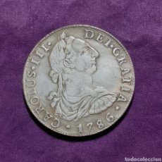 Reproduções notas e moedas: REPRODUCCIÓN MONEDA, 8 REALES PLATA CARLOS III 1786 D.A CHILE. Lote 304319703