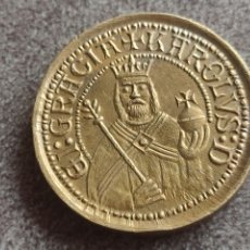 Reproducciones billetes y monedas: ANTIGUA MEDALLA KAROLVS REX ROMANORVM BOEMIA HUNGRÍA 50 GR