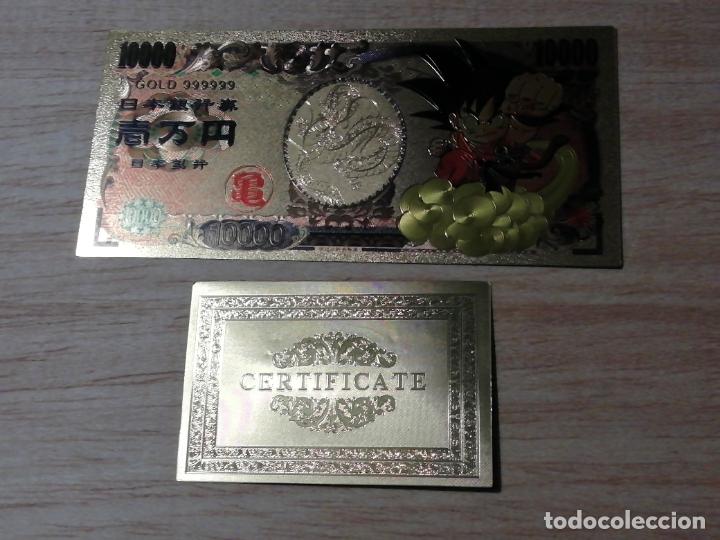 Replikate von Banknoten und M&uuml;nzen: BILLETE PERSONAJE DRAGON BALL Z- ORO