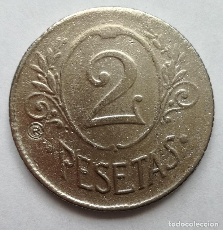 Reproducciones billetes y monedas: Moneda de 2 pesetas &iquest;Replica? - Foto 1