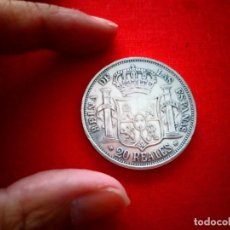Reproducciones billetes y monedas: 20 REALES ISABEL II 1861, FALSA DE ÉPOCA. Lote 336944173