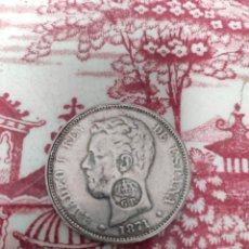 Reproducciones billetes y monedas: RESELLO GOBIERNO PORTUGUÉS SOBRE AMADEO I.. Lote 339888133
