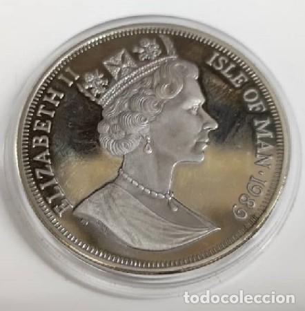 Reproductions Banknotes and Coins: MONEDA CONMEMORATIVA ELIZABETH II. ISLE OF MAN 1989. MONEDA-174